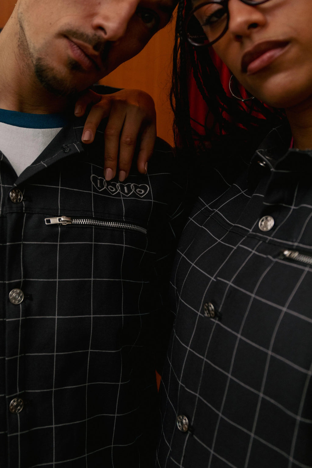 Denim Checkered Jacket LOLO