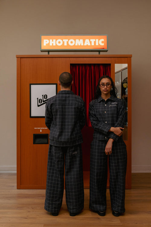 Denim Checkered Jacket